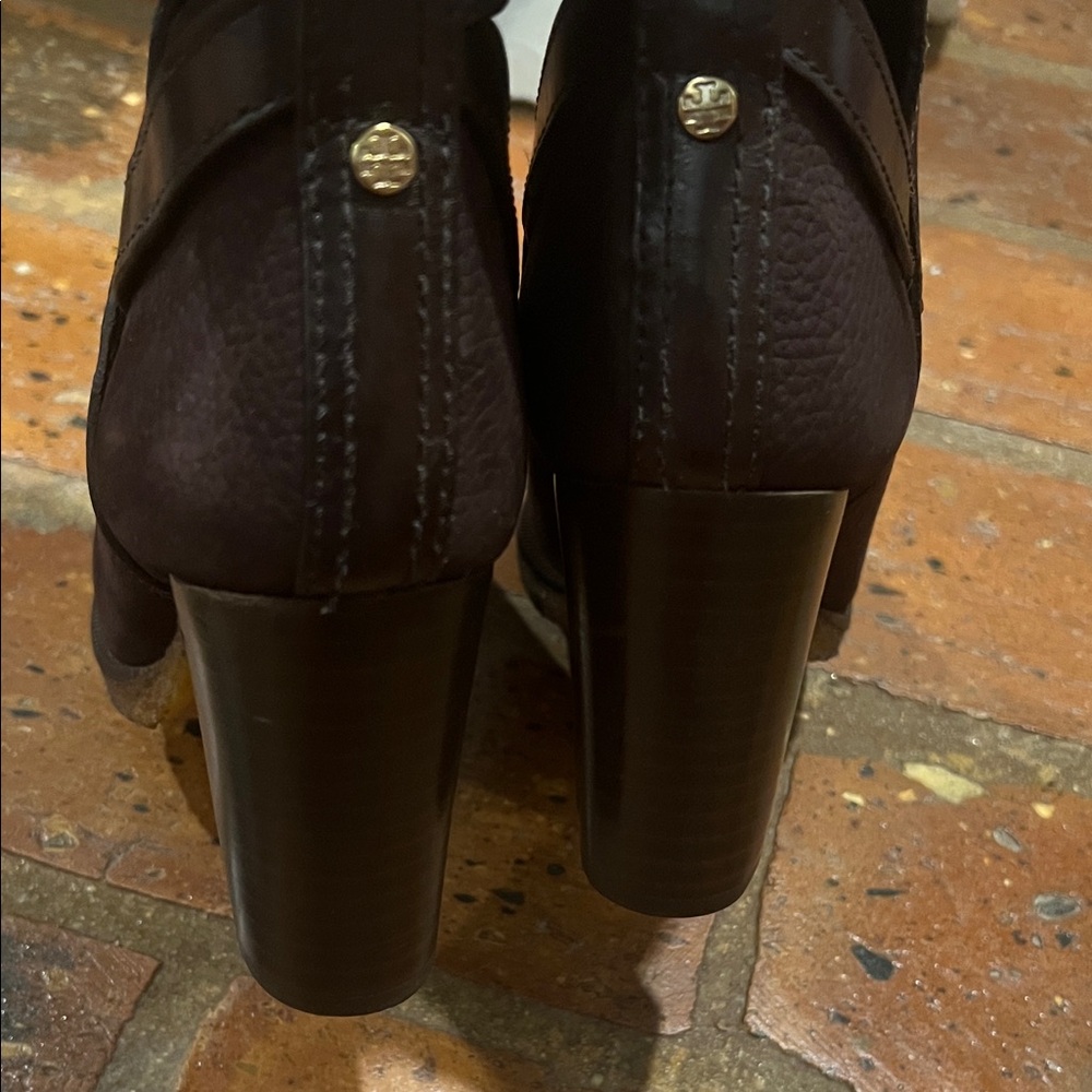 Tory Burch Jamie Brown Suede Women's Boots - Picture 9 of 11